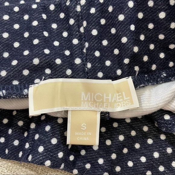Michael Kors Navy and White Polka Dot Pants Size S - Picture 3 of 7